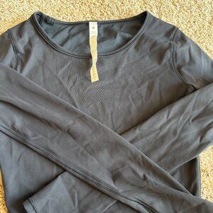 lululemon Nulu Cropped Black Long Sleeve